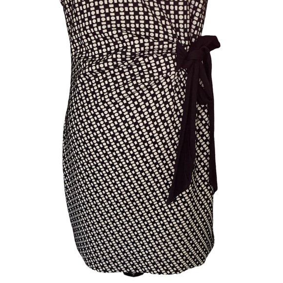 Anthropologie Saturday Sunday Isabel Polka Dot Print Faux Wrap Bow Dress - S - Picture 4 of 13